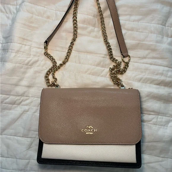 Coach Tan and Cream Crossbody Bag - Picture 4 of 5